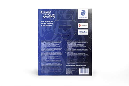 STAEDTLER Creators Box 61 CR1. Set de iniciación al Hand Lettering. Incluye curso online de Lise Hellström