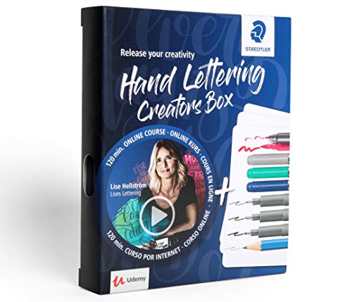 STAEDTLER Creators Box 61 CR1. Set de iniciación al Hand Lettering. Incluye curso online de Lise Hellström