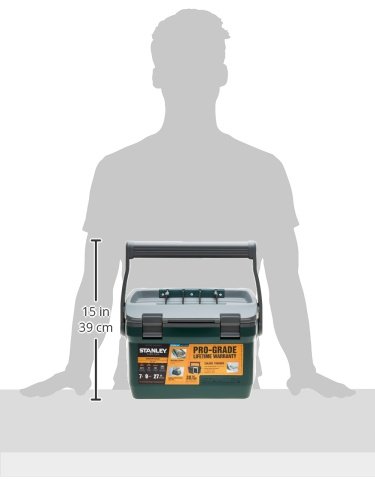 Stanley Refrigerador Fácil de Llevar para Las Actividades al Aire Libre 15.1 litros Tapa de Espuma Verde Junta Resistente a Las Fugas Bisagras Resistentes Mantiene el frío más Que los típicos refrige