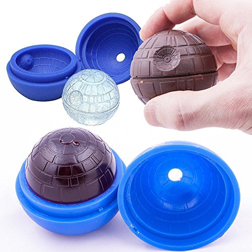 Star Wars Millennium Falcon y estrella de la muerte de silicona bandeja de hielo Candy Mold Set/whisky de pelota de CHOCOLATE moldes para hornear para Navidad cumpleaños los amantes de los parte
