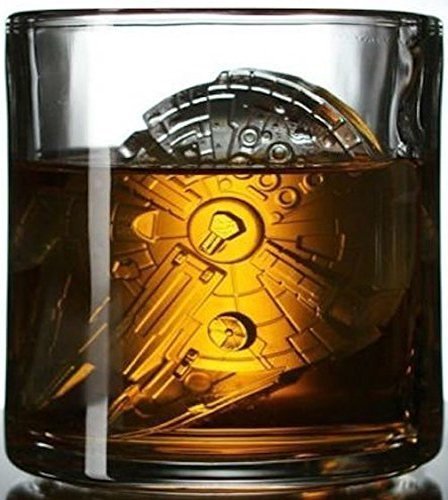 Star Wars Millennium Falcon y estrella de la muerte de silicona bandeja de hielo Candy Mold Set/whisky de pelota de CHOCOLATE moldes para hornear para Navidad cumpleaños los amantes de los parte