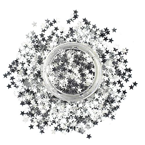 Stargazer Glitter Stars, Maquillaje de ojos con brillos (Plata) - 1 unidad