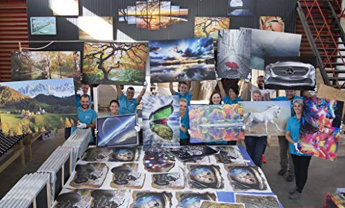 Startonight Grande Cuadro sobre Lienzo Puesta de sol en el Lago, Impresion en Calidad Fotografica Enmarcado y Listo Para Colgar Diseño Moderno Decoración XXL Formato Multipanel 7 Piezas 100 x 240 CM