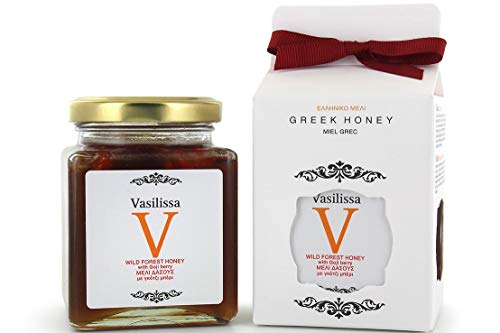 Stayia Farm Vasilissa Wildforest Miel griega orgánica | Auténtica, certificada, miel cruda, producto BIO, miel griega | bayas de Goji – 250 gramos