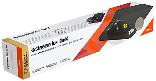 SteelSeries QcK Mini, Alfombrilla de Ratón de Juego, 250 mm x 210 mm (Tela, Base de Caucho, Compatible con Ratón Láser y óptico), Negro