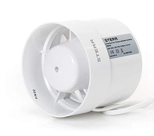 STERR - Extractor en línea con ventilador de conductos silenciosos 100 mm - IDM100