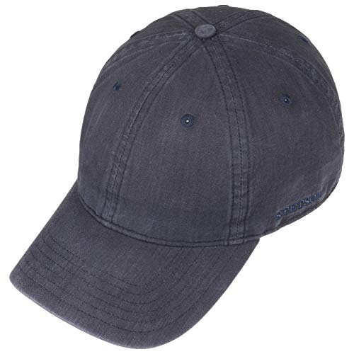 Stetson Ducor Sun Guard Fullcap Hombre - Gorra de béisbol de algodón ecológico (sostenible) - Primavera/Verano - con protección Solar UV 40+ - Look Lavado a Piedra - Azul XL (60-61 cm)