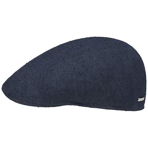 Stetson Gorra Lino-Seda Ivy Mujer/Hombre - Made in The EU Gorro de Hombre con Visera, Visera Primavera/Verano - 60 cm Azul Oscuro