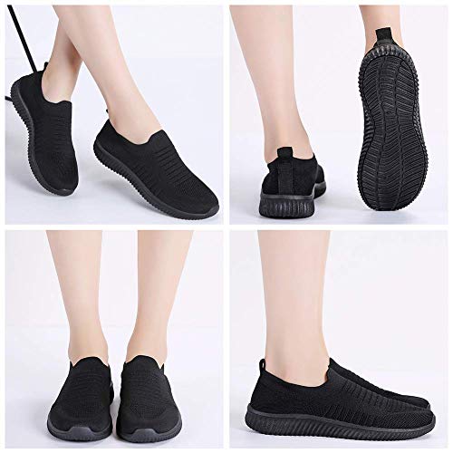 STQ Walk Shoes - Zapatillas deportivas deportivas para mujer, color Negro, talla 39 EU