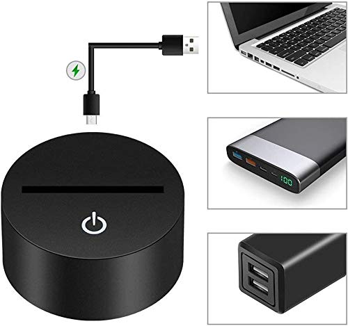 Stranger Things Lámpara de ilusión 3D luz nocturna led Lampara Niños colores ABS cambiables, lámpara de escritorio para decoración de hogar y habitación, regalo perfecto para Navidad