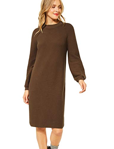Street One 142766 Pullover-Kleid Vestido, Camel Oscuro, 44 para Mujer