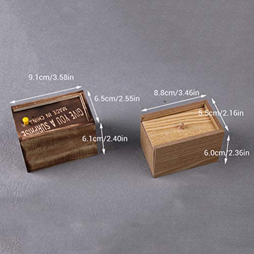 Streich Scare Box, Spinne Streich Box, Madera Überraschungsbox Aprilscherz Parodie lustige Miedo pequeñas Holzkiste Spinne Scary Girls