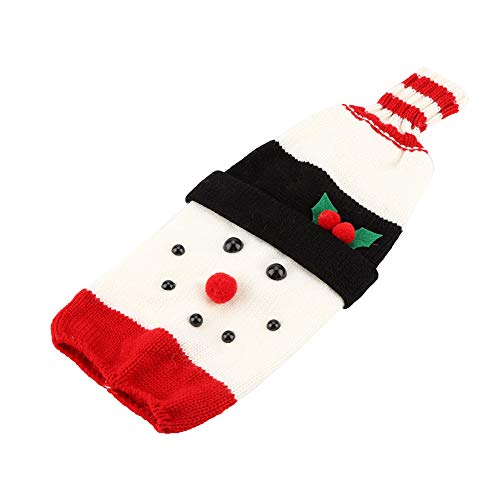 Stronerliou tejido de punto para botella de vino, bolsa, protector de bebidas, decoración navideña para mesa, decoración de fiesta(B)