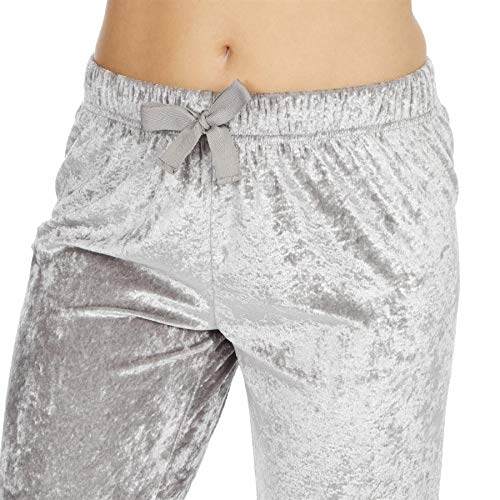 Style It Up - Pijama para mujer con forro polar suave y estampado animal Rosa Terciopelo aplastado gris plateado. Small-36-38