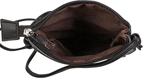 styleBREAKER Bolso de Mano minibolso de Bandolera con Remaches en Forma de Estrella, Bolso de Hombro, Bolso de Mano, Bolso, señora 02012235, Color:Negro