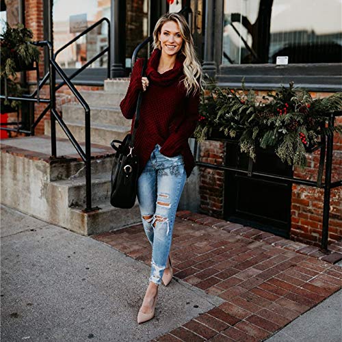 Sudadera para Mujer De Manga Larga Camisas Moda Sudadera Pullover Cárdigan Tops Blusa Calle Suelto Jersey Suéter