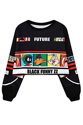 Sudadera Tailloday, de algodón, para mujer, talla extra grande, Mickey Mouse#2 Taille unique