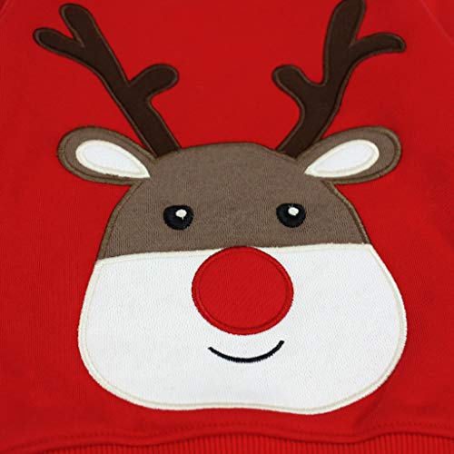 Sudaderas para Niños Navidad ciervos Bebé Camisetas de Manga Larga Niñas Sweatshirt Tops Vine 12 meses
