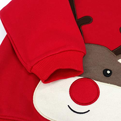 Sudaderas para Niños Navidad ciervos Bebé Camisetas de Manga Larga Niñas Sweatshirt Tops Vine 12 meses