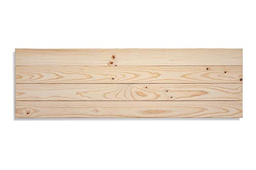 SUENOSZZZ-ESPECIALISTAS DEL DESCANSO Cabecero de Cama de Madera TREVINCA Color Crudo para Pared. Cabecero de Tablas Horizontales. Estilo Vintage, para Camas de 90 y 105