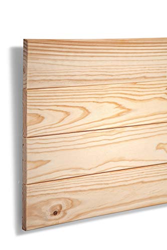 SUENOSZZZ-ESPECIALISTAS DEL DESCANSO Cabecero de Cama de Madera TREVINCA Color Crudo para Pared. Cabecero de Tablas Horizontales. Estilo Vintage, para Camas de 90 y 105