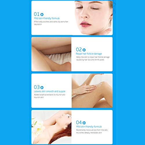 Suero reparador de depilación, inhibidor de vello para axilas, suero reparador de depilación Suero hidratante reductor de poros Suero nutritivo para el cuerpo
