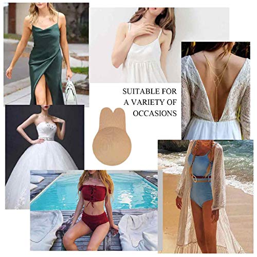 Sujetador sin Tirantes Invisible Espalda Adhesivo Silicona Reutilizable Push Up Adhesivo Mujer el Vestido de la Boda Sujetador Autoadhesivo Copa Talla Grande Pezoneras Cazuelas Adhesivas Redondas