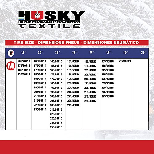 Sumex HUSTX02 Husky - Cadena de nieve Textil, Talla M, 2 unidades