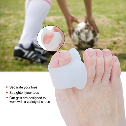 Sumifun Gel separador de dedos diseño juanete Splint Corrector Aliviar el Dolor de sastre de juanetes y martillo, funda para alivio de para juanete dolor de pies