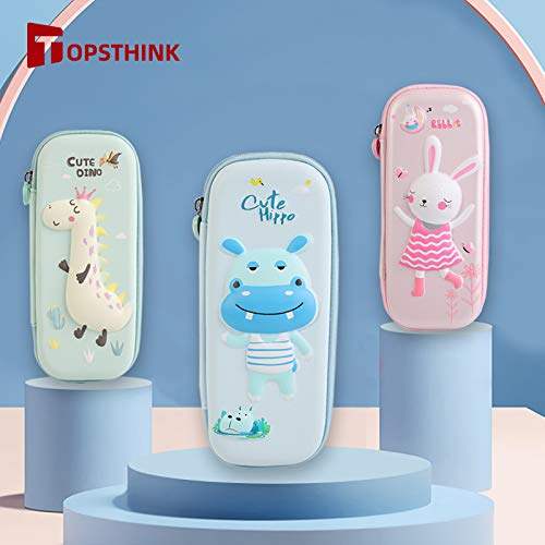 Suministros Para Estudiantes Caja De Lápices De Dibujos Animados Molde De Presión Tridimensional De Gran Capacidad A Cabello mixto