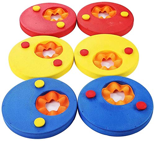Sumnos 6 Piezas Discos Flotantes, Manguitos de Natación para Niños, Espuma Mangas del Brazo de Flotabilidad Círculos Anillo, Hechos de EVA
