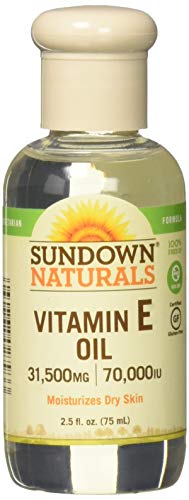 Sundown pure vitamin E oil, 70,000 iu for skin - 2.5 oz