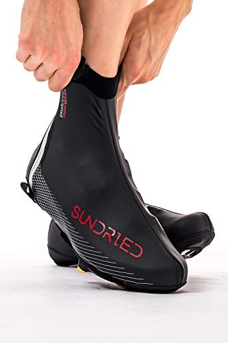 Sundried Ciclismo Overshoes Mejores para el Verano de Invierno Impermeable Overshoes la Bici del Camino de MTB de Aluminio de Ciclo Accesorios (Negro, L)