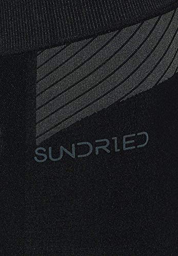 Sundried Mens Running Polainas Training tecnología de compresión Medias (Negro, M)