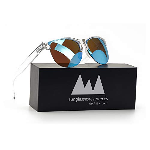 sunglasses restorer Gafas de Sol Unisex, Modelo La Pedriza. Lente Azul Espejada
