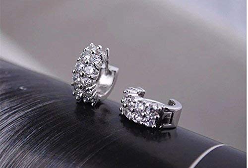 Sungpunet - Pendientes de presión de plata de ley 925 para mujeres y niñas, color plata, vg8357er