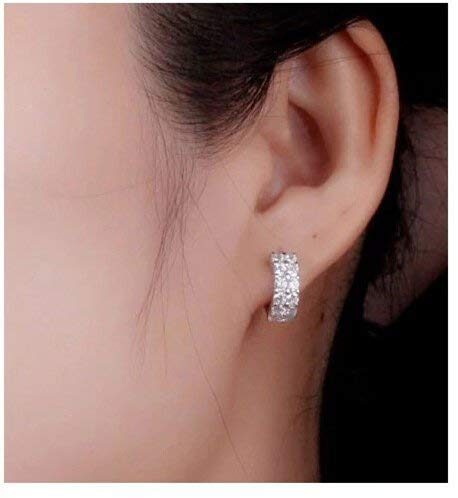 Sungpunet - Pendientes de presión de plata de ley 925 para mujeres y niñas, color plata, vg8357er