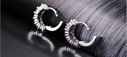 Sungpunet - Pendientes de presión de plata de ley 925 para mujeres y niñas, color plata, vg8357er