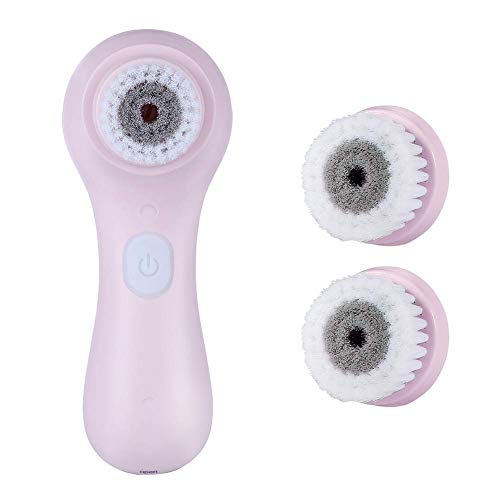 SUNMAY Seven Cepillo Limpiador Facial, Electrico Impermeable IPX7 Limpiador Facial con 2 Cabezales de Cepillo, Dispositivo Piel Facial para Limpia Poros, Acné y Exfoliante