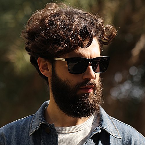 Sunmeet Gafas de sol Hombre Polarizadas Clásico Retro Gafas de sol para Hombre UV400 Protection S1001(Plateado/Plateado)