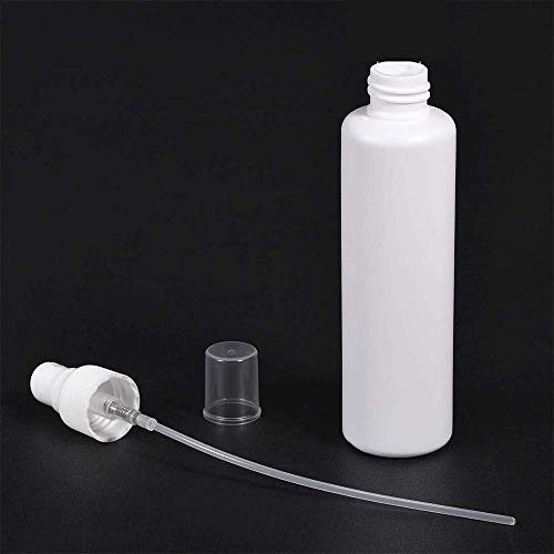 Sunnysam 5 Botellas de pulverización rellenable de 100 ml de plástico con Bomba atomizadora Blanca