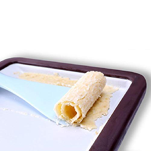 Sunronal Máquina para Hacer Helado Enrollado, Helado de Grado alimenticio, Helado de Yogurt congelado, rectángulo, sartén Anti Plancha con 2 espátulas para un Saludable Helado casero Enrollado