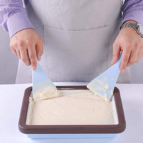 Sunronal Máquina para Hacer Helado Enrollado, Helado de Grado alimenticio, Helado de Yogurt congelado, rectángulo, sartén Anti Plancha con 2 espátulas para un Saludable Helado casero Enrollado