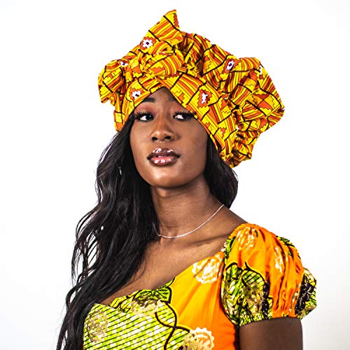 Sunset – Gorro / turbante con interior de satén / Headwrap indispensable para cuidados capilares y peinados protectores para todo tipo de cabello (fro/rizado, liso y Locks)