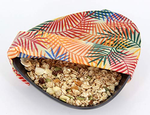 SuperBee Wraps | Envoltorios de Cera de Abeja | Set de 3 Tamaños: Pequeño, Mediano y Grande | Tropical Paradise | Reutilizable, Eco Friendly, Zero Waste