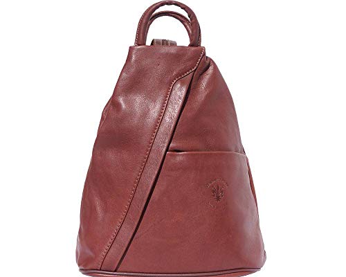 Superflybags ORTIGIA - Bolso de mano para mujer (piel, 25 x 31 x 14 cm), color Marrón, talla M