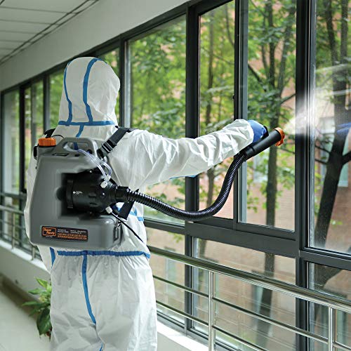 SuperHandy ULV Eléctrico Pulverizador Desinfectante Atomizador Mochila Niebla Plumero Fogger12L/3Gal. Nebulizador de Partículas de Medida Adaptable 0-50μm
