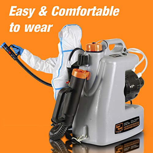 SuperHandy ULV Eléctrico Pulverizador Desinfectante Atomizador Mochila Niebla Plumero Fogger12L/3Gal. Nebulizador de Partículas de Medida Adaptable 0-50μm