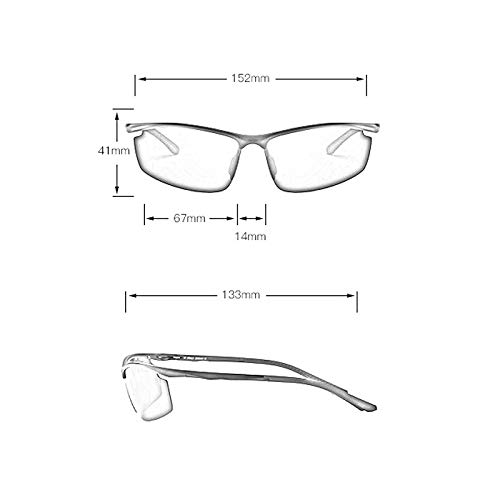 Superlight Frame Design.Sports Eyewear.Driving Sunglasses.Polarized Sunglasses.for Mens and Womens.Protección UV400.Gafas de Sol clásicas. (Color : Negro)