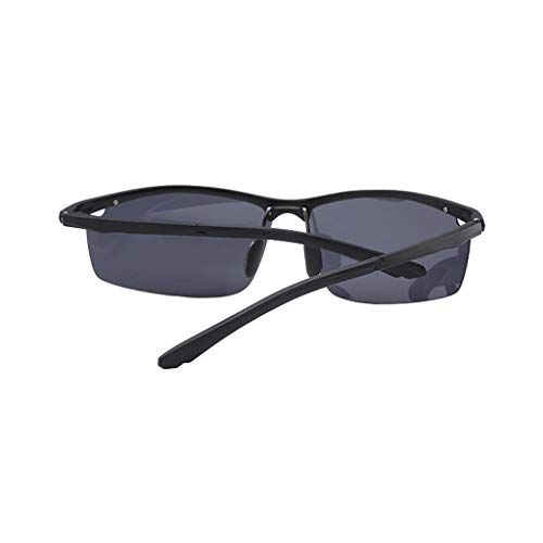 Superlight Frame Design.Sports Eyewear.Driving Sunglasses.Polarized Sunglasses.for Mens and Womens.Protección UV400.Gafas de Sol clásicas. (Color : Negro)